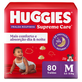 Fralda Huggies Supreme Care Roupinha M - 80 fraldas