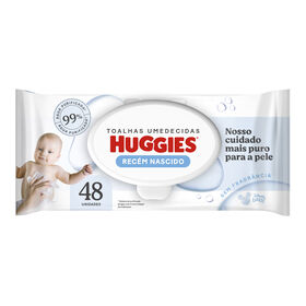 Lenço Umedecido Huggies Puro e Natural - 48 unidades