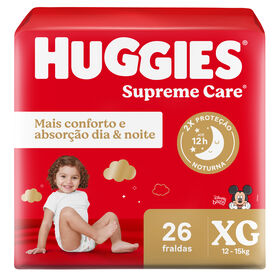 Fralda Huggies Supreme Care XG - 26 fraldas