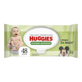 Lenço Umedecido Huggies Hugiene Superior - 48 unidades