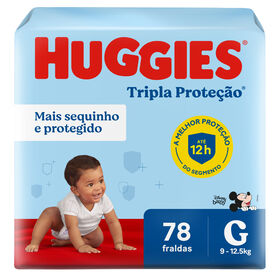 Fralda Huggies Tripla Proteção G - 78 fraldas