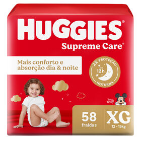 Fralda Huggies Supreme Care XG - 58 fraldas